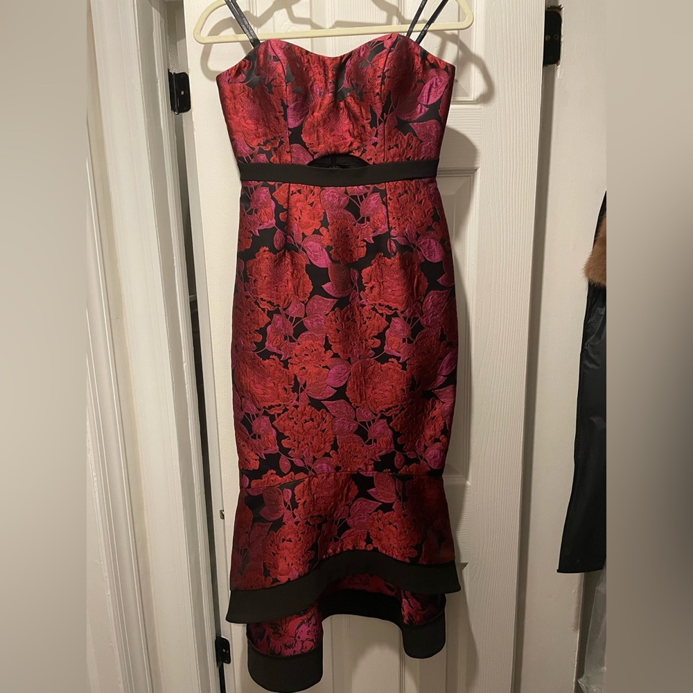 Strapless midi dress